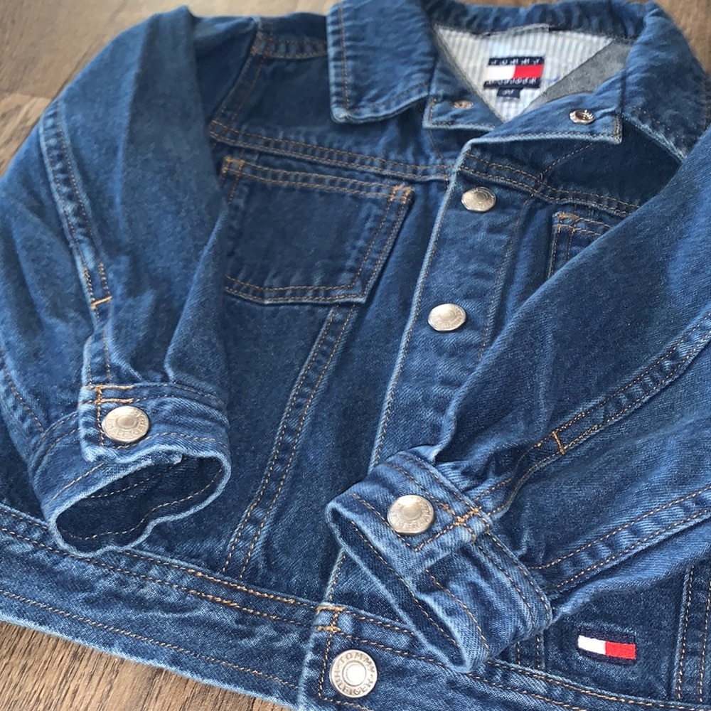 Vintage Tommy Hilfiger 3T toddler Denim Jean Jacket with Snaps- Embroidered Logo - Picture 9 of 17